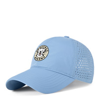 Nouvelle Casquette de Baseball Sportive 5 Panneaux en Coton Imperméable avec Logo Personnalisé en PVC, Lettres Découpées au Laser, Perforations et Cordon Réglable