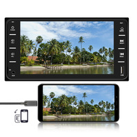 Lecteur DVD MP5 audio de voiture pour Toyota Corolla 2 Din Écran tactile Android/IOS 7 "Microphone FM universel Mp5