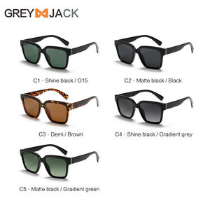 Gafas de Sol Cuadradas Extra Grandes Unisex, Montura Negra de PC, Lentes TAC con Protección UV400 Tipo 3, Estilo Urbano - Product Image 4