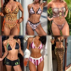 Liquidación de Fábrica al por Mayor: Conjunto de Bikini Sexy para Mujer, Ropa de Playa para Vacaciones de Verano, Envío Aleatorio - Product Image 5