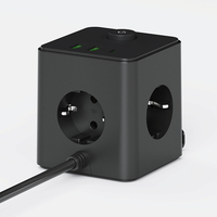 Prise de table Pheiyon 4 prises, 2 USB-A + 1 Type-C, 10A, interrupteur EU IP20 250V, matériau PP, avec câble de 1,8m