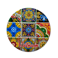 Maßgefertigter 3D-Relief-Bedruckter Vietnam-Souvenir-Geschenk Tischdekoration Blumen-Untersetzer Ho Chi Minh City Vietnam Keramik-Untersetzer