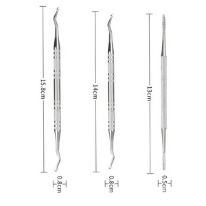 TSZS 3 pièces/ensemble ensemble de Correction d'orteil à Double extrémité outil d'ongle incarné professionnel ensemble d'outils de manucure et de pédicure en acier inoxydable - Product Image 5