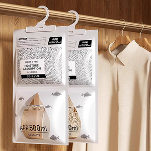 Bolsa deshumidificadora de absorción de humedad tipo gancho de 500 ml para uso en armarios, desechable, de forma sólida - Product Image 4