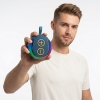 Altavoz Bluetooth Portátil de 5W con Iluminación RGB, Función FM, Ideal para Regalo, Reproductor de Música