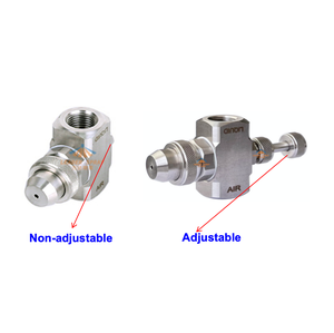אטומיזציה/אטומיזר סילון זרבובית מחט מתכווננת לחץ אוויר תערובת פנימית ערפל חרוט זרם יציאה מרסס - Product Image 2