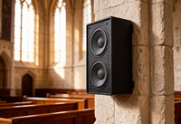 Le système de haut-parleurs CN26 PA convient au renforcement sonore de près avec un caisson de basses pour une installation permanente.