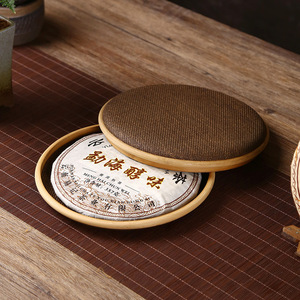 Bamboo Woven Pu'er Tea <b>Cake</b> <b>Box</b> Round Stackable Storage <b>Gift</b> <b>Box</b> For Tea Ceremony Accessories - Product Image 4