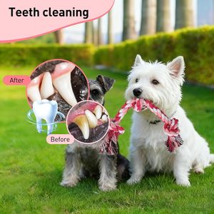 Jouet pour chien en corde de coton naturel, amusant et interactif, résistant aux mastications agressives - Product Image 3