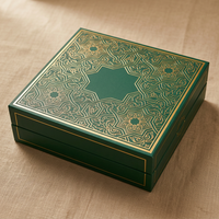 Boîte à Baklava de Luxe Personnalisée, Emballage Cadeau pour Ramadan Eid Mubarak, Boîte Rigide en Papier Magnétique pour Dattes et Bonbons