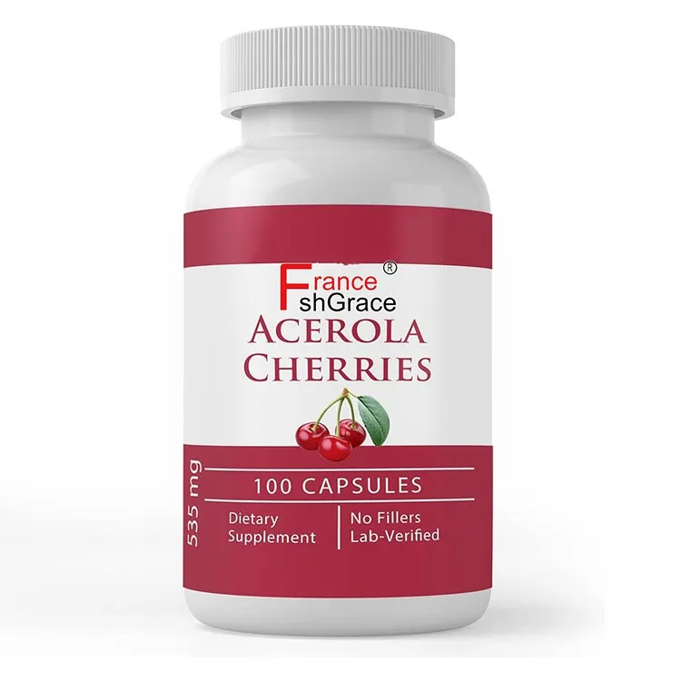 Sin aditivos ni rellenos 100 cápsulas Vitamina C Acerola Cherry Cápsulas