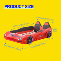 Wholesale High Quality ABS Plastic Full Size LED Light Kid Child Race Car Bed with Music for Boy Kids Beds