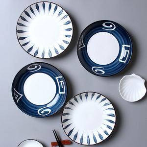 Custom Factory Price Pad Printing Dinner 7/8 Inch <b>Ceramic</b> Cheap Charger <b>Plate</b> for Hotel - Product Image 3