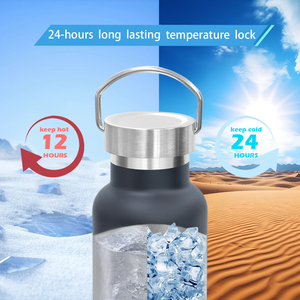 Bouteille d'eau sport isotherme à large ouverture en acier inoxydable, personnalisable, nouveau produit très demandé, avec poignée - Product Image 3