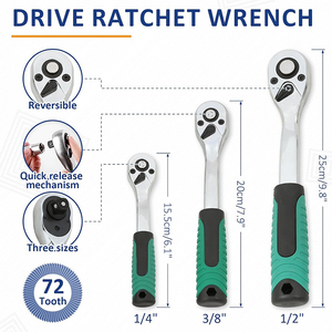 Juego de Herramientas Mecánicas de 216 Piezas para Reparación de Automóviles y Motocicletas, Llaves de Tubo de 1/4'', 3/8'' y 1/2'', Uso Doméstico - Product Image 3