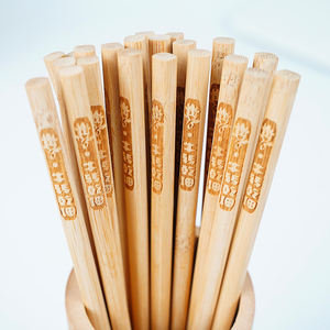 Đũa tre sợi carbon dùng một lần 24cm, tròn, tự nhiên, dùng mang đi, đóng gói riêng lẻ trong túi OPP - Product Image 3