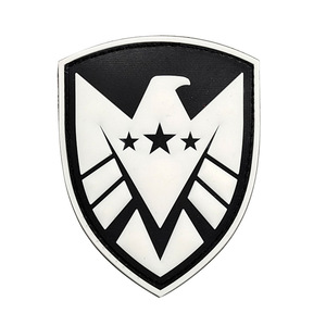 Écussons tactiques en chenille PVC 3D gaufré, souple, écologique, imperméable, noir et blanc, pour chapeaux - Product Image 5