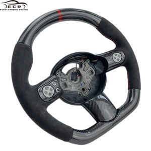 Ever-Carbon Racing ECR <span class=keywords><strong>volant</strong></span> en cuir suédé et Fiber de carbone pour <span class=keywords><strong>Mini</strong></span> Cooper <span class=keywords><strong>R53</strong></span> - Product Image 2
