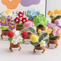Adorable poupée végétale apaisante en pot, décoration trèfle à quatre feuilles, favorise l'épanouissement des jolies fleurs en pot