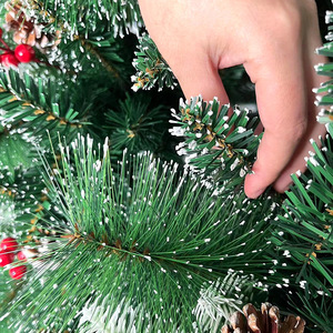 <span class=keywords><strong>Sapin</strong></span> de Noël artificiel en PE+PET blanc de 1,2 à 3 m avec fruits rouges et pommes de pin, idéal pour la décoration de la maison et des hôtels, <span class=keywords><strong>sapin</strong></span> de Noël en épicéa. - Product Image 2