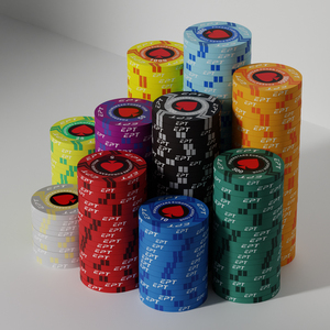 Jetons de poker en céramique de luxe de haute qualité pour Texas Hold'em EPT, 10g 39mm, vente directe d'usine en gros - Product Image 3