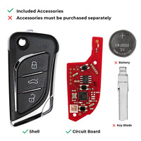 Xhorse Kablolu XKLKS0EN 3 Düğmeli Kesilmemiş Bıçaklı Oto Anahtar Yedekleme İmmobilizer Programlama Aracı Vvdi Key Tool Max için Uzaktan Kumandalı Anahtar