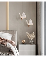 Lampe murale à suspension en acrylique, papillon, cadre en fer, suspension pour table de luxe, l891210
