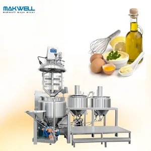 MAKWELL Automatic Food Tomato Sauce Mixer Tank Vacuum Emulsifying Mayonnaise Making Machine