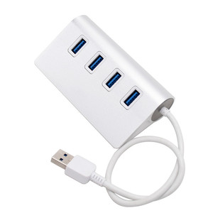 Aluminum Alloy 4 Port <b>USB</b> <b>Hub</b> 1x3.0 3x2.0 High Speed Expansion Splitter For Computer Laptop Desktop - Product Image 4