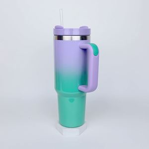 2024 Custom 40 oz Stainless Steel Tumbler Vacuum Insulated Handle <b>Straw</b> Adventure Travel Diamond Design Eco-Friendly Modern <b>Cup</b> - Product Image 3