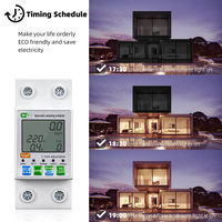 EPEPRO Smart Life Mini Compteur d'Électricité 1P 63A 110V/220V Disjoncteur 6kA MCB Certifié avec Télécommande WiFi