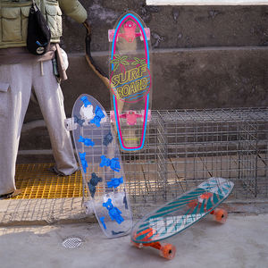 Nuovo Logo personalizzato creativo <span class=keywords><strong>skateboard</strong></span> piattaforma portatile acrilico trasparente <span class=keywords><strong>skateboard</strong></span> - Product Image 5