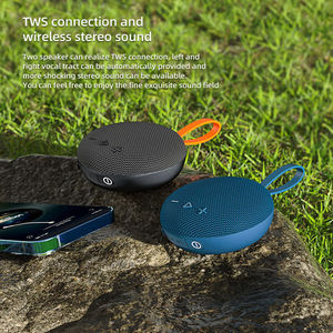 Haut-parleurs sans fil miniatures OEM&ODM personnalisés, lecteur de musique portable, enceintes en plastique avec revêtement en tissu - Product Image 6