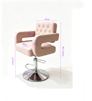 Chaise de coiffure minimaliste et élégante pour salon de coiffure, avec décor en diamant et base hydraulique, pour usage en salon de coiffure et spa
