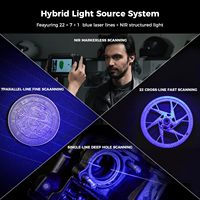 Escáner 3D Creality Sermoon P1, Portátil, Tres Modos, Láser Azul, Infrarrojo, Pantalla Táctil de 6 Pulgadas, Compatible con PC Independiente