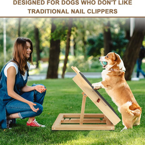 Foldable Wooden Dog <b>Scratch</b> <b>Pad</b> with Pull-out Treat Box, Dog Nail Scraper Board, Multifunctional Pet Paw Grinding Toy - Product Image 4