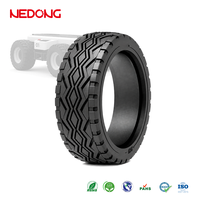 Pneu extérieur antidérapant NEDONG 5,5*1,5 pouces pour robots AGV/AMR, haute performance, caoutchouc LC, bande de roulement noire, motif de bande de roulement rainurée