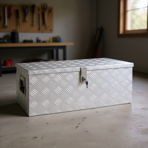 Caja de Almacenamiento de Aluminio de 31.5x15.4x11.8 Pulgadas, Caja de Herramientas para Garaje Impermeable con Cerradura - Product Image 2