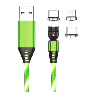 Rotación de 540 grados <span class=keywords><strong>3</strong></span> en 1 <span class=keywords><strong>cable</strong></span> de carga rápida LED flujo luminoso <span class=keywords><strong>USB</strong></span> <span class=keywords><strong>cable</strong></span> de carga magnético para teléfono - Product Image 6