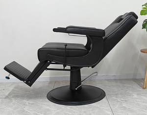 Sillón de Barbería Reclinable HT 2026 para Hombres, Mueble de Salón con Función de Masaje, Material de Cuero para Barbería y Taller - Product Image 3