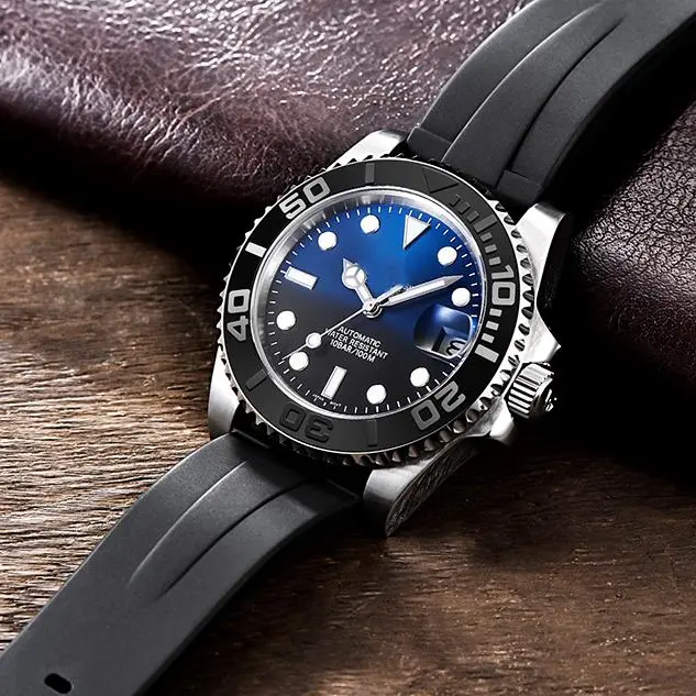 Custom Logo Men Wristwatch Custom Expensive Waterproof Mechanical Watch Men Oem Wrist Brand Luxury Automatic Silicone Watches