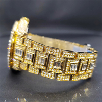 Montre de luxe pour homme MISSFOX en or 18 carats, avec diamants, date et jour, mouvement à quartz, livraison directe