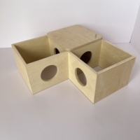 Homfun — labyrinthe de maison de Hamster en bois, personnalisé, jouets d'apprentissage en Tunnel pour les oiseaux, les souris