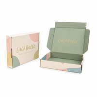 Boîte d'expédition en carton ondulé personnalisée avec fermeture adhésive pour emballage de cosmétiques et de cadeaux