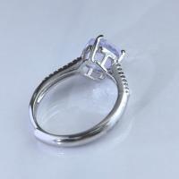 Bague en argent sterling 925 plaqué rhodium, taille rose, avec diverses pierres précieuses naturelles, vente en gros d'usine, pour femme, cadeau, tenue de soirée