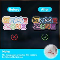 Enseignes LED néon à intensité variable alimentées par USB, décor de salle de jeu colorée, décoration de chambre de joueur, corps de lampe en acrylique IP65, idées cadeaux pour adolescents et enfants