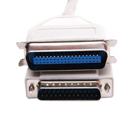 Câble d'imprimante parallèle DB25 Centronics 36 broches, connecteurs mâles DB25 36 broches argentés, gaine en PVC, blindage tressé, garantie 12 mois
