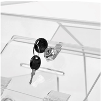 Spin and win sur mesure grande boîte de billets de tambour de tombola en acrylique conteneur lucite spinner loterie de tombola