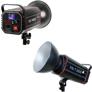YQ-300S <span class=keywords><strong>Lampe</strong></span> COB de photographie à puissance réelle de 200 W, corps en métal aluminium, commande à distance par bouton, lumière bicolore pour studio photo et vidéo - Product Image 1