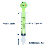 Seringue de lavage nasal pour enfants multi-animaux de dessin animé, outil d'irrigation nasale portable pour enfants avec embout en silicone souple